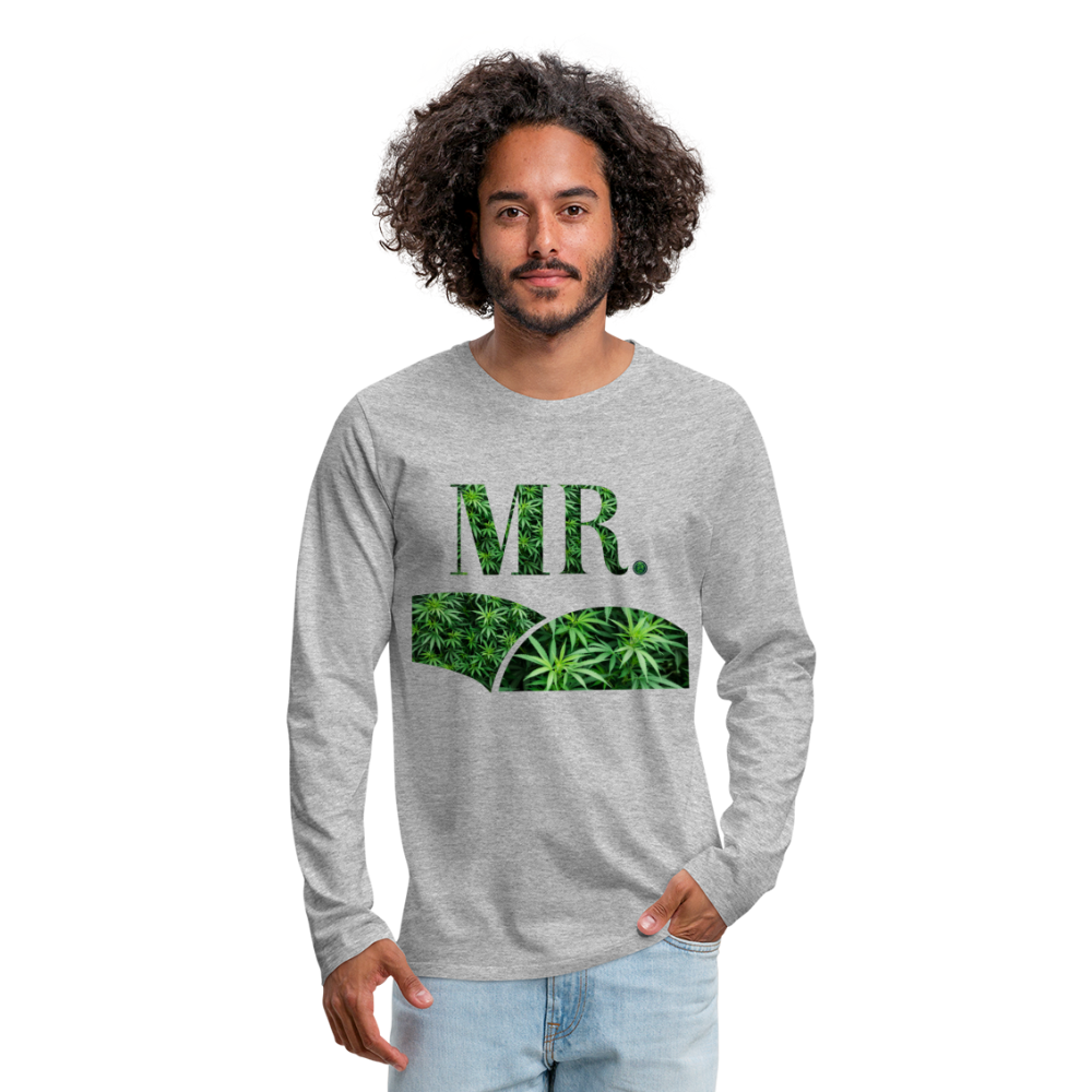 Mr. Cannabis Premium Long Sleeve T-Shirt - heather gray