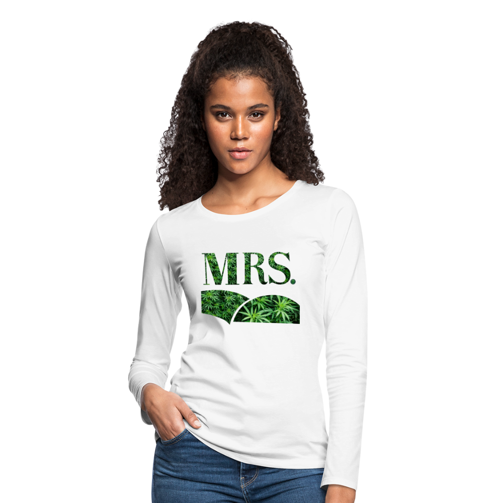 Mrs. Cannabis Long Sleeve T-Shirt - white