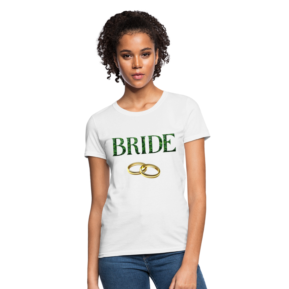 Cannabis Bride Ladies T-Shirt - white