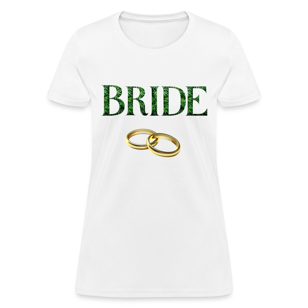 Cannabis Bride Ladies T-Shirt - white