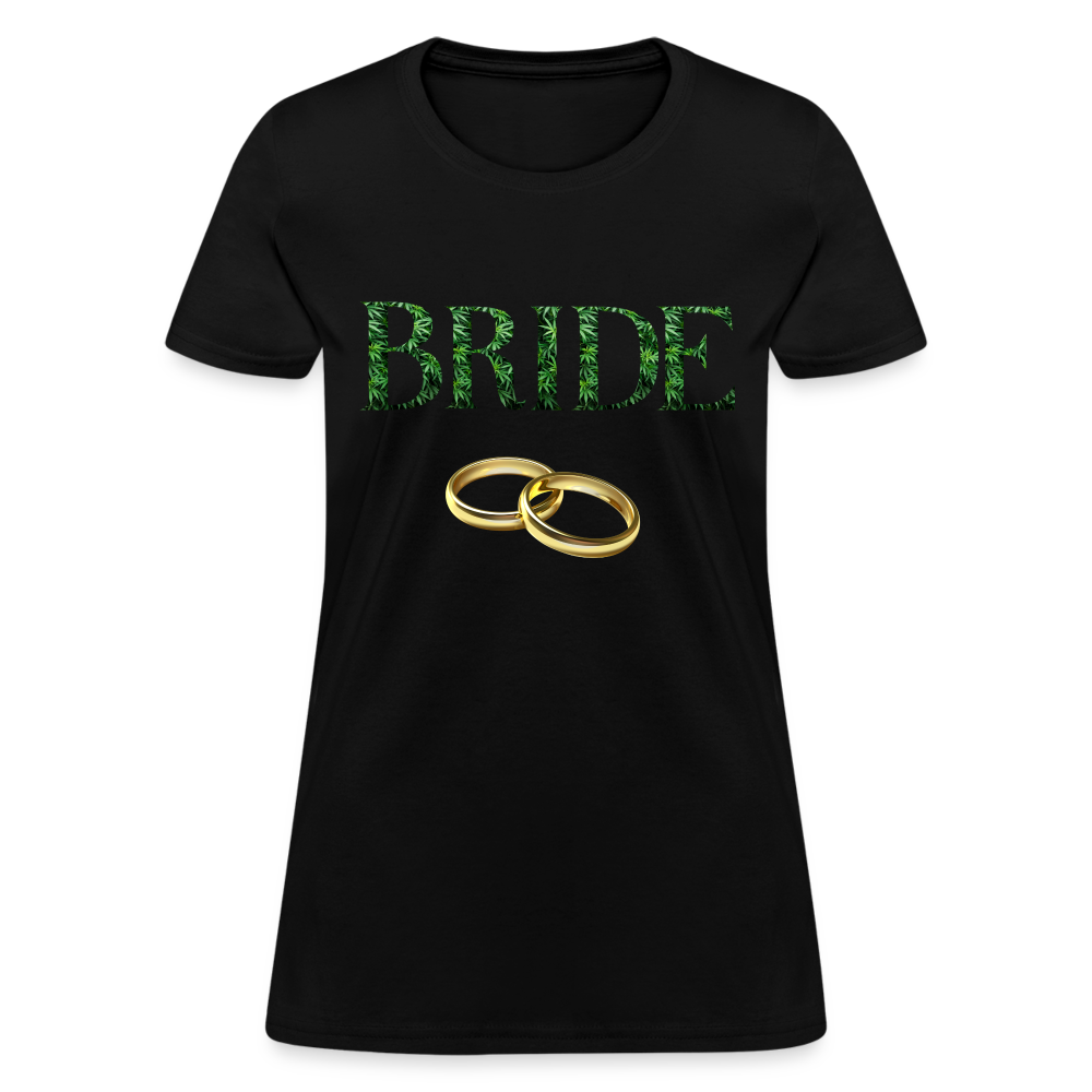 Cannabis Bride Ladies T-Shirt - black