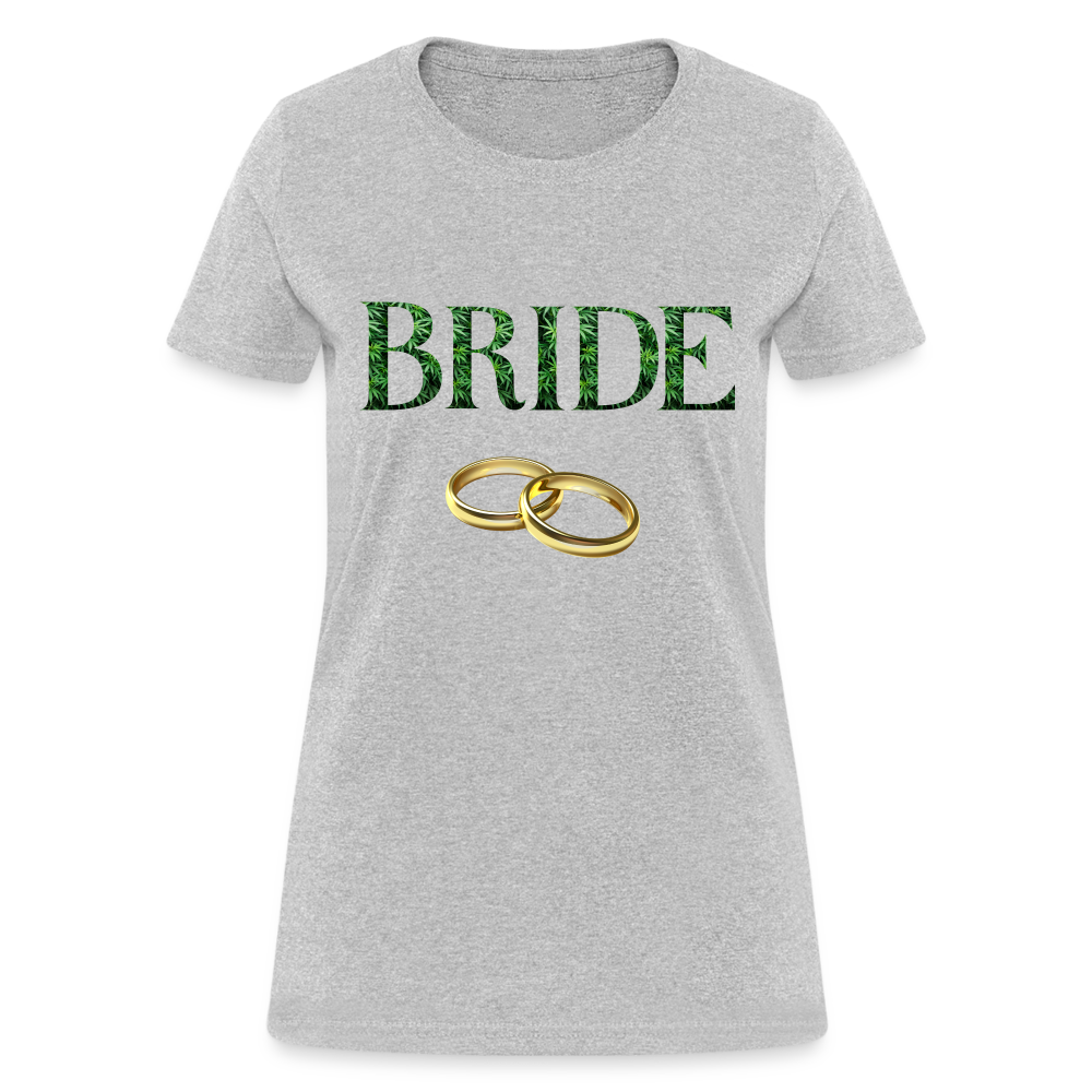 Cannabis Bride Ladies T-Shirt - heather gray