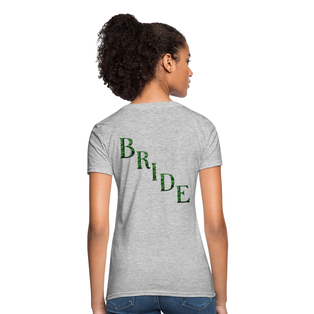 Cannabis Bride Ladies T-Shirt - heather gray