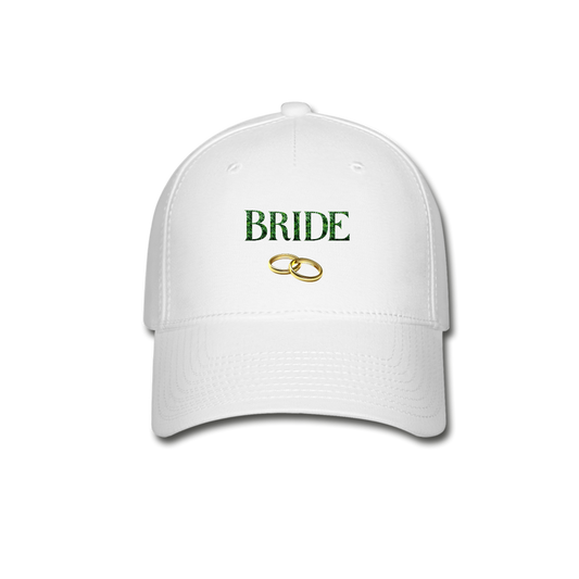 Cannabis Bride Baseball Cap - white