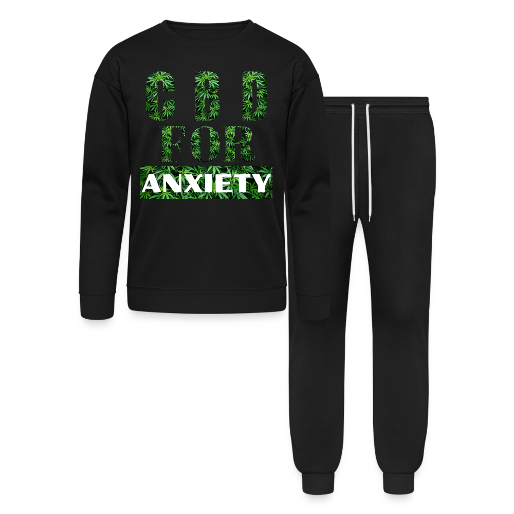 CBD For Anxiety Lounge Wear Set - black