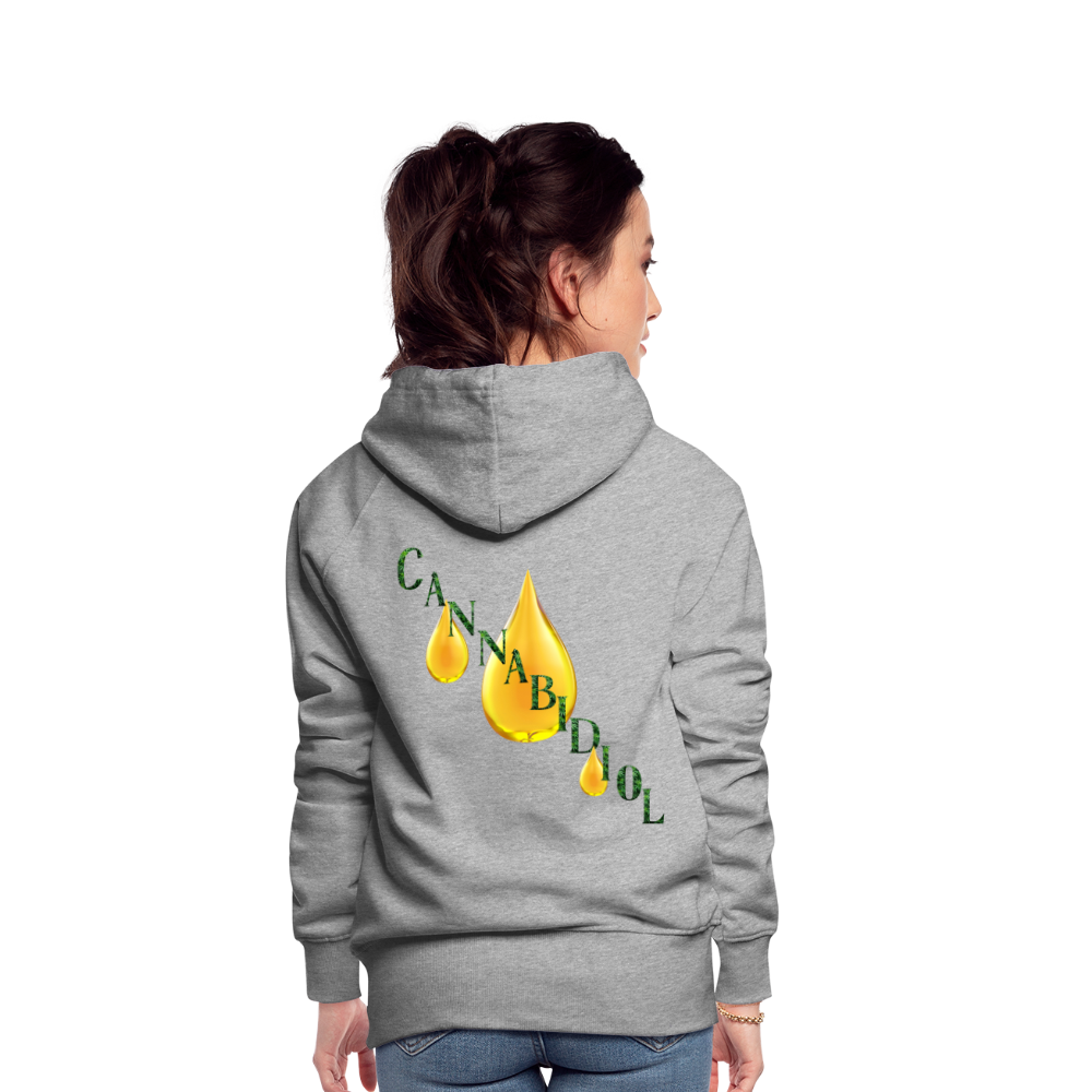 CBD For Anxiety Ladies Premium Hoodie - heather grey