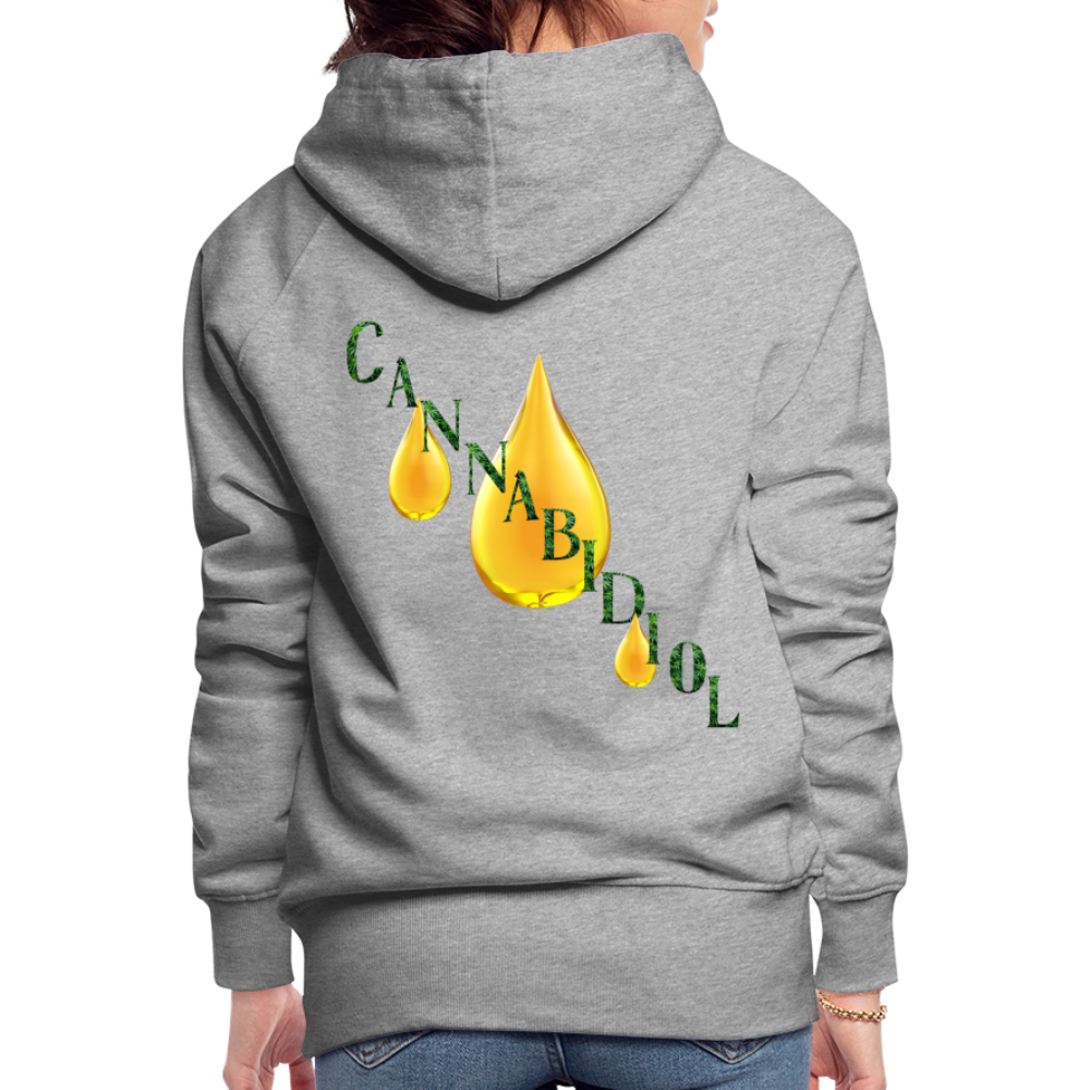 CBD For Anxiety Ladies Premium Hoodie - heather grey