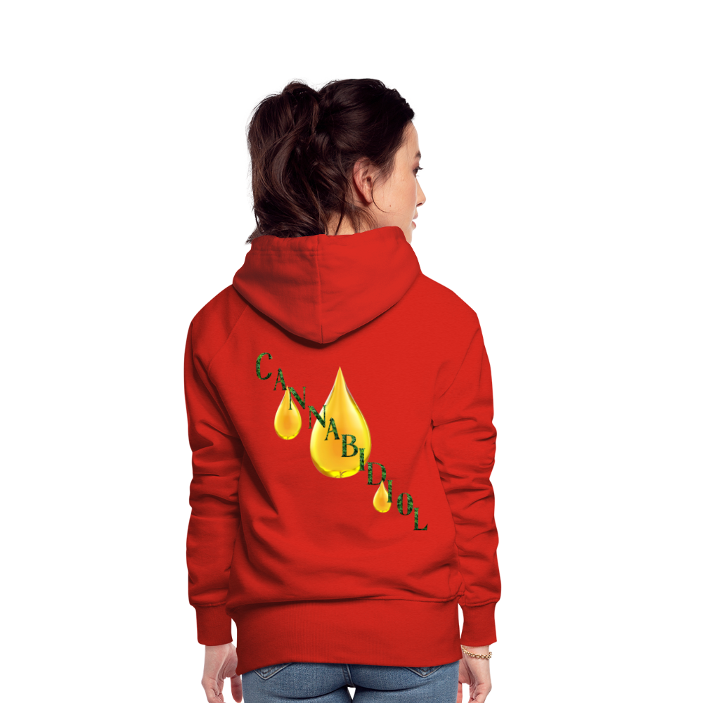 CBD For Anxiety Ladies Premium Hoodie - red