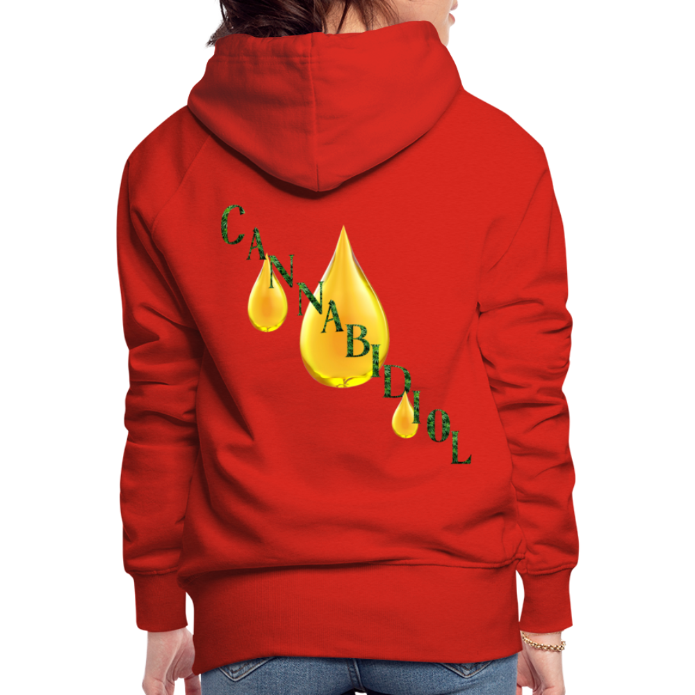 CBD For Anxiety Ladies Premium Hoodie - red