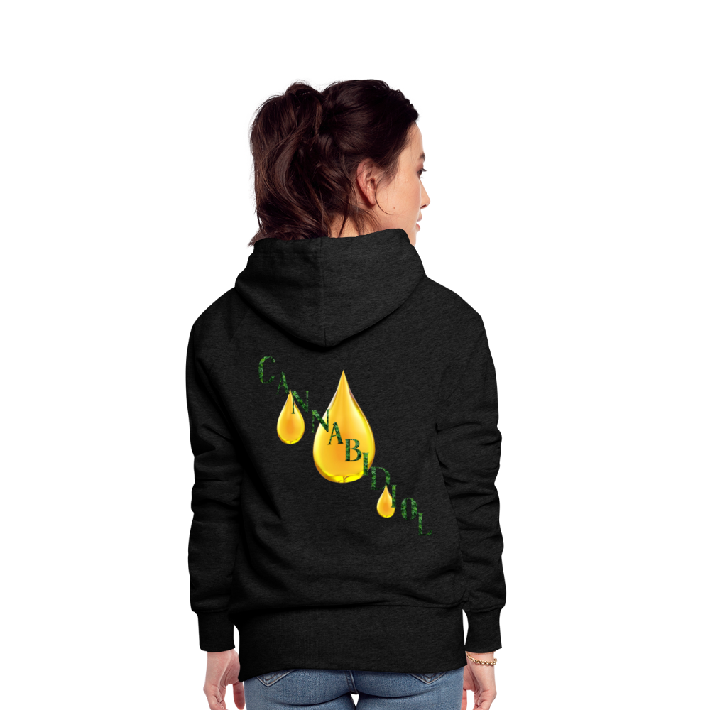 CBD For Anxiety Ladies Premium Hoodie - charcoal grey