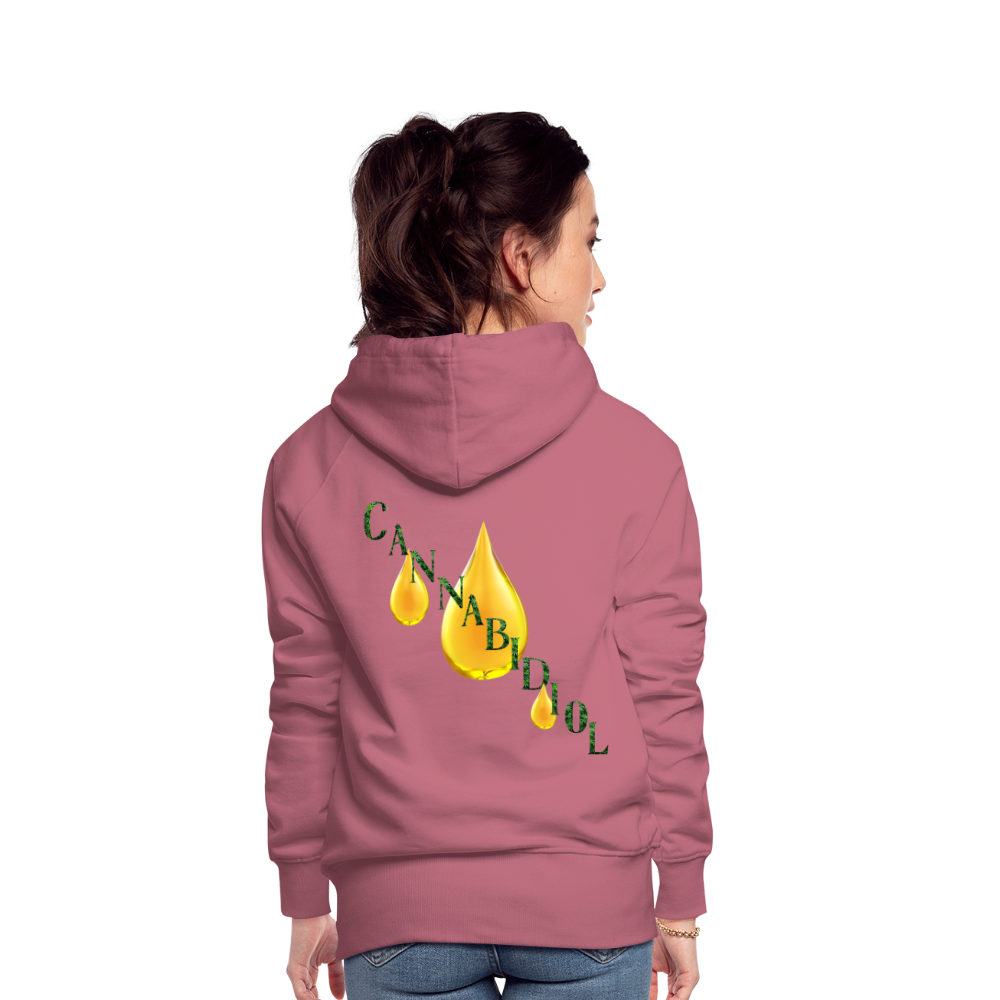 CBD For Anxiety Ladies Premium Hoodie - mauve