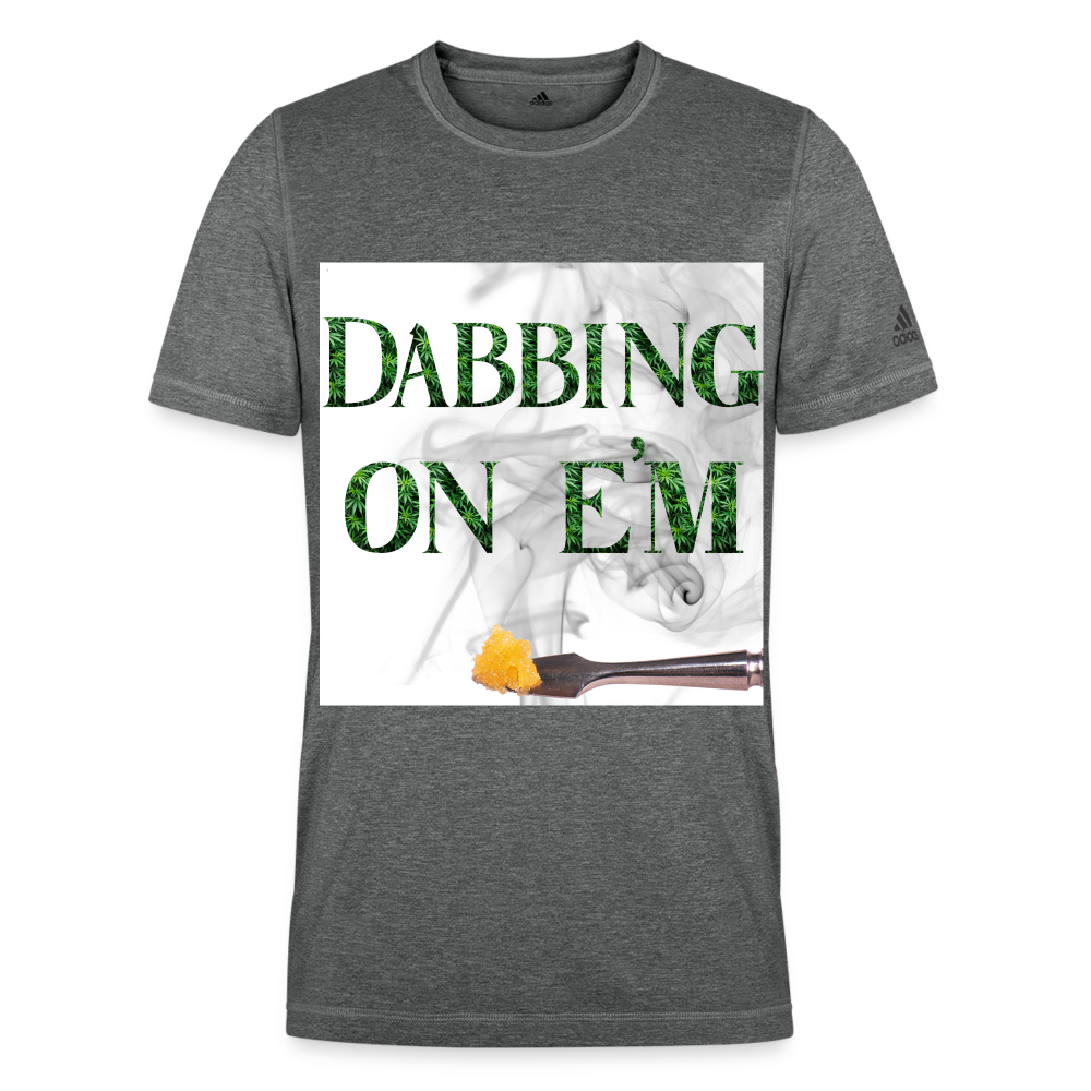Dabbin On E'M Adidas Men's Recycled Performance T-Shirt - heather black
