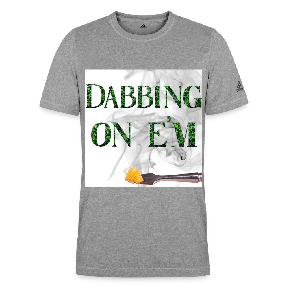 Dabbin On E'M Adidas Men's Recycled Performance T-Shirt - heather gray