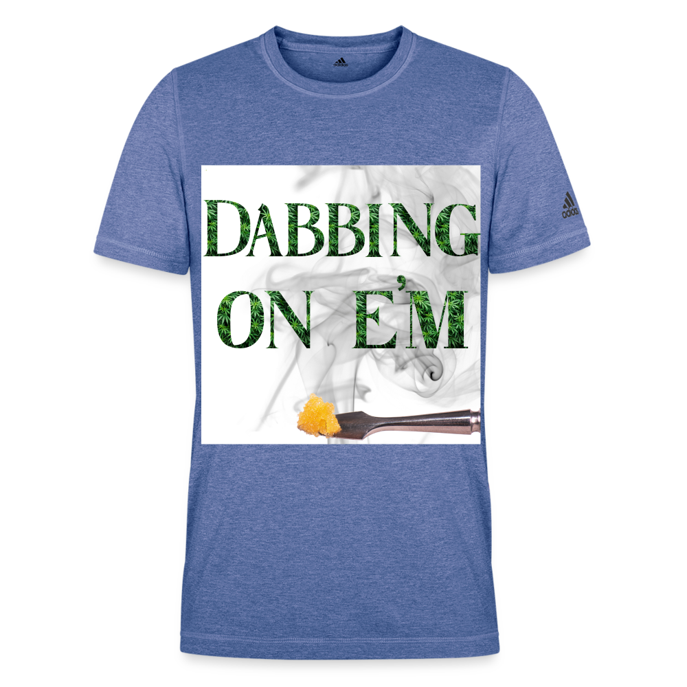 Dabbin On E'M Adidas Men's Recycled Performance T-Shirt - heather royal blue
