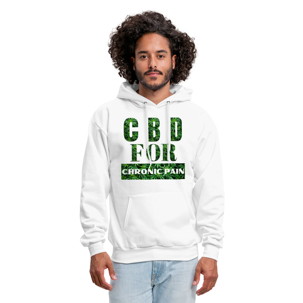 CBD For Chronic Pain Men's Hoodie - white