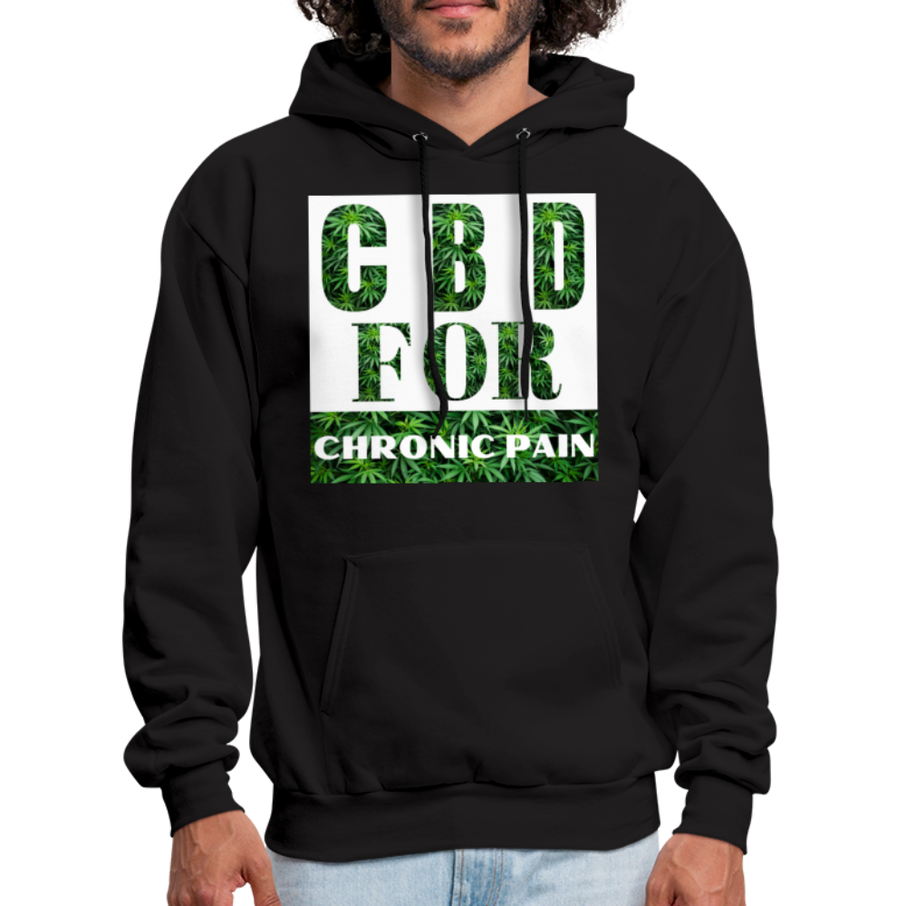 CBD For Chronic Pain Men's Hoodie - black