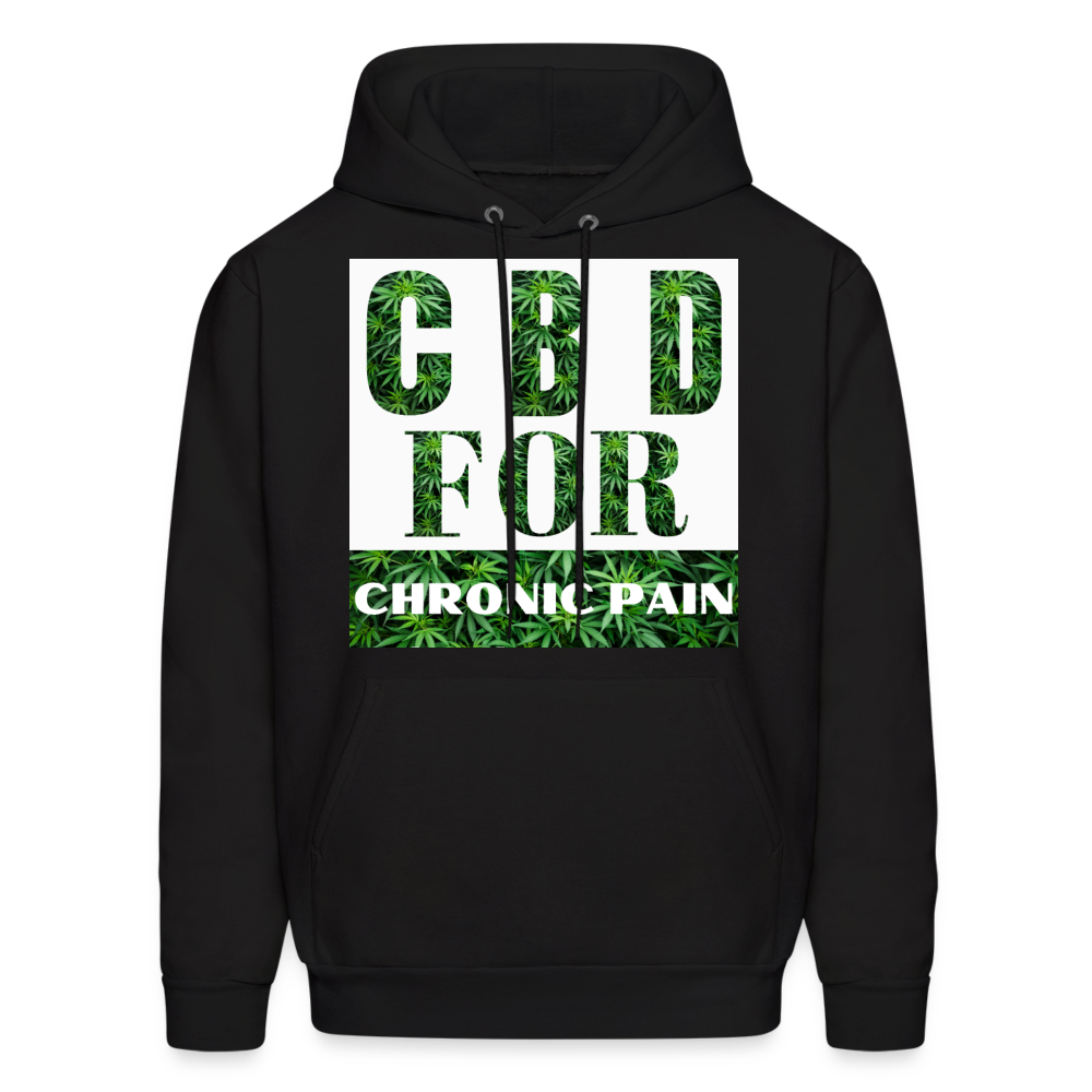 CBD For Chronic Pain Men's Hoodie - black
