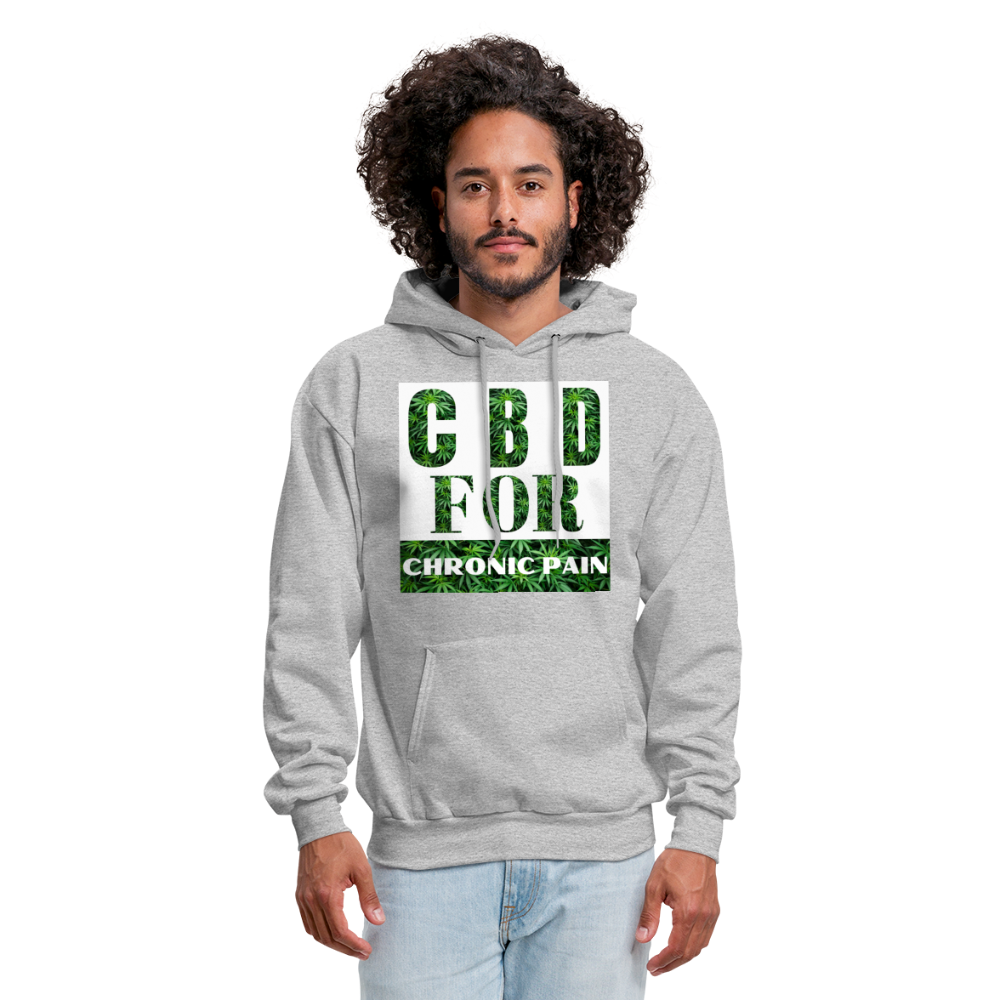 CBD For Chronic Pain Men's Hoodie - heather gray