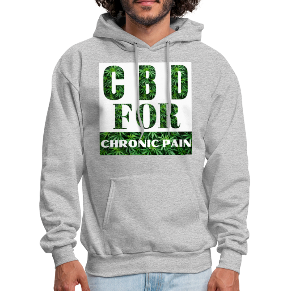 CBD For Chronic Pain Men's Hoodie - heather gray