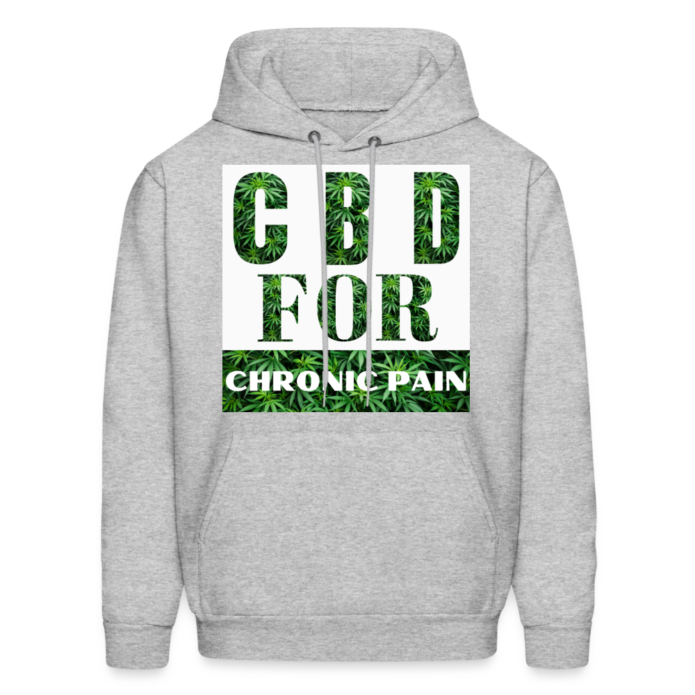 CBD For Chronic Pain Men's Hoodie - heather gray