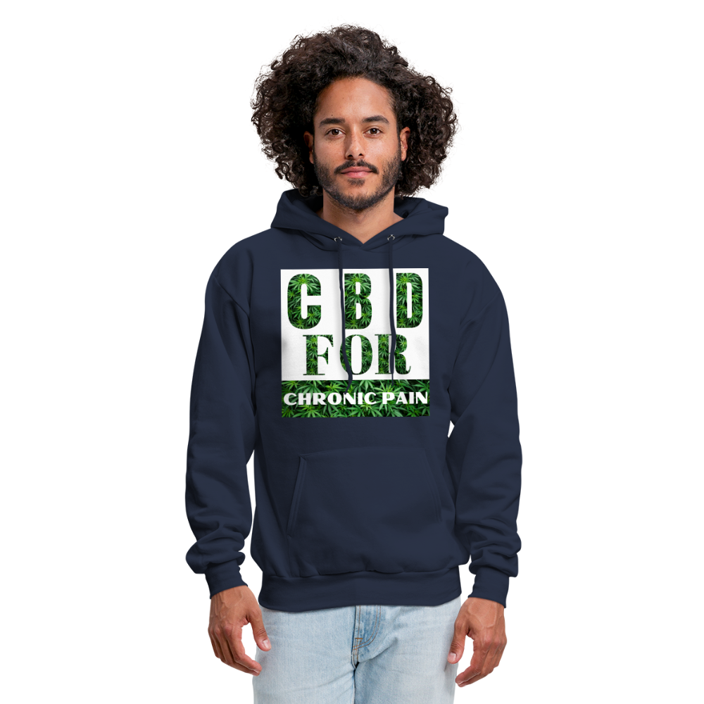 CBD For Chronic Pain Men's Hoodie - navy