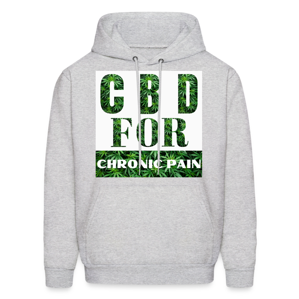 CBD For Chronic Pain Men's Hoodie - ash 