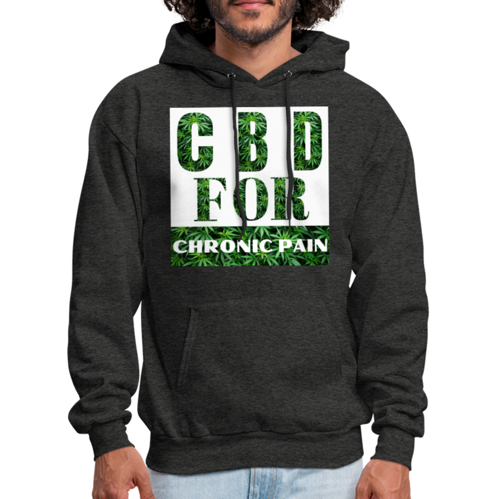 CBD For Chronic Pain Men's Hoodie - charcoal grey