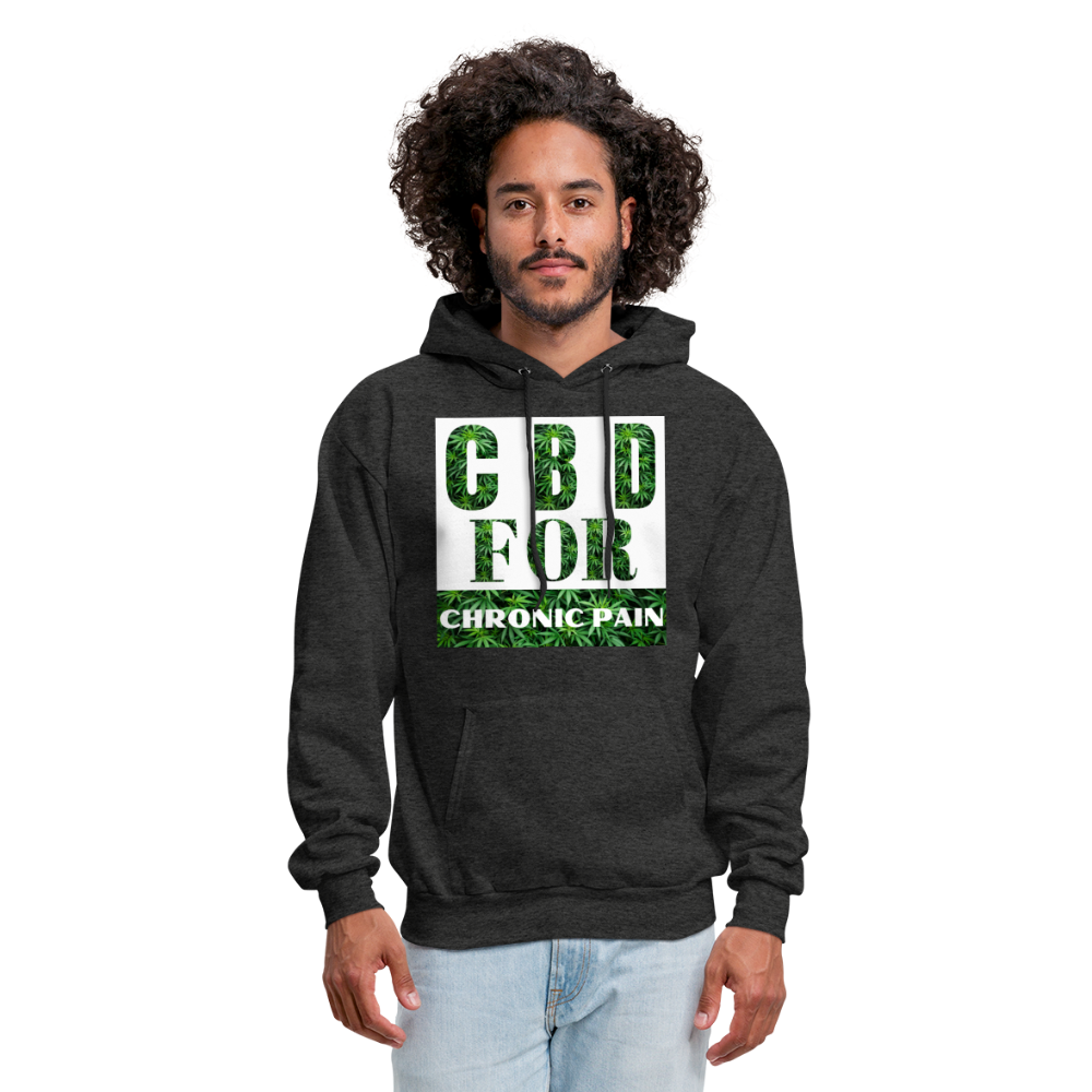 CBD For Chronic Pain Men's Hoodie - charcoal grey
