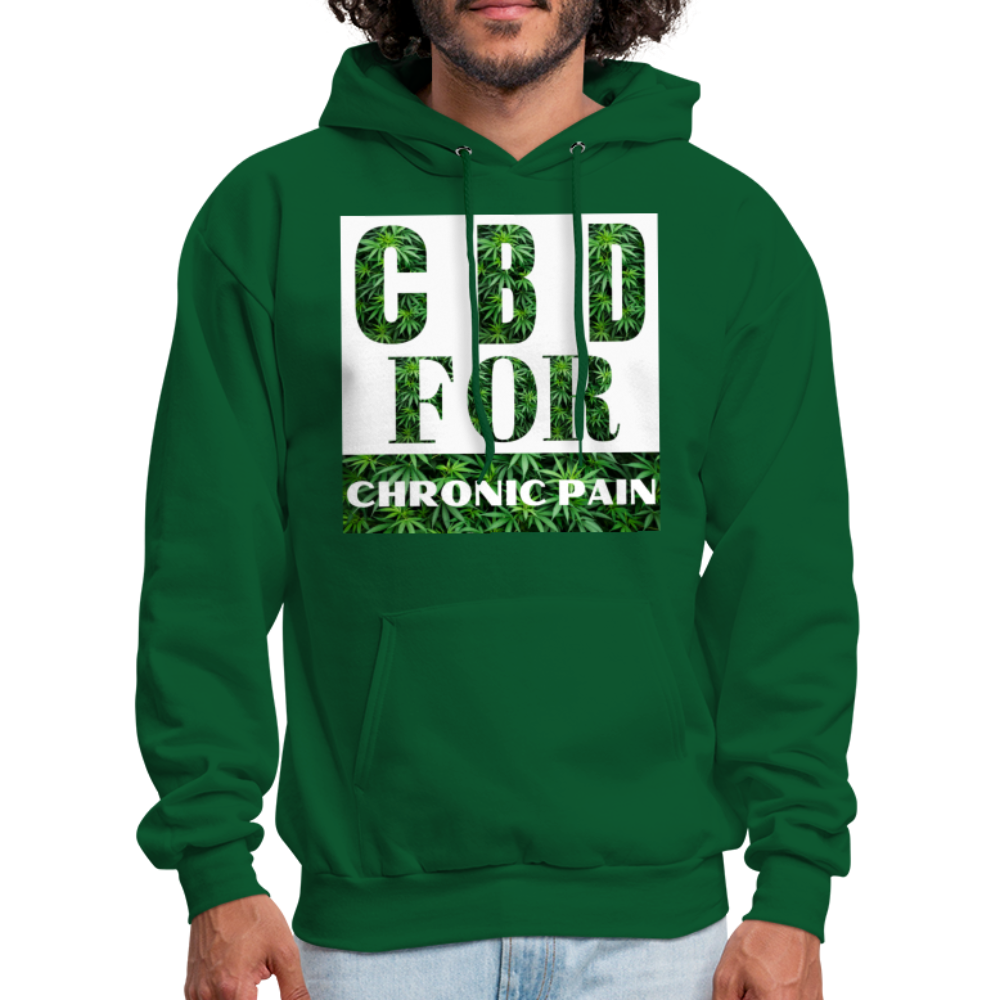 CBD For Chronic Pain Men's Hoodie - forest green