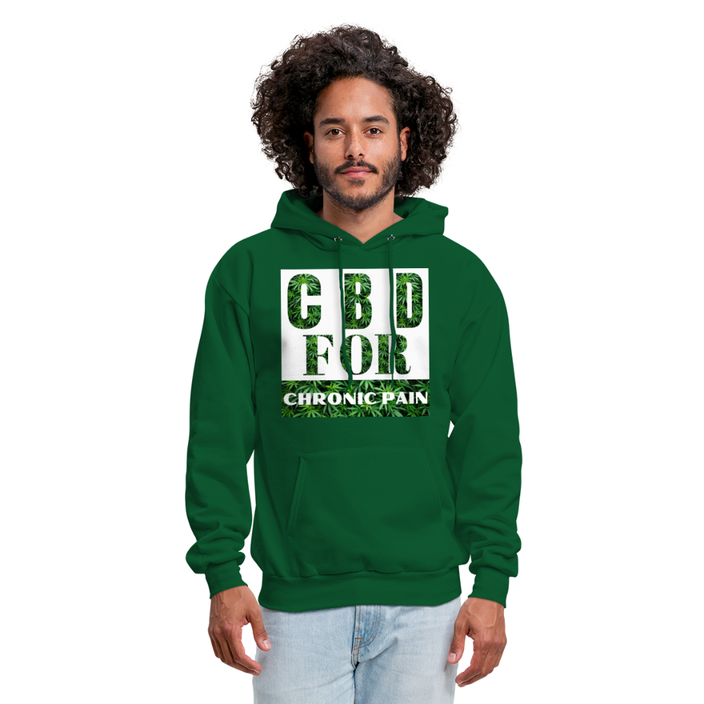 CBD For Chronic Pain Men's Hoodie - forest green