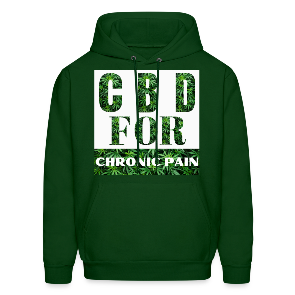 CBD For Chronic Pain Men's Hoodie - forest green