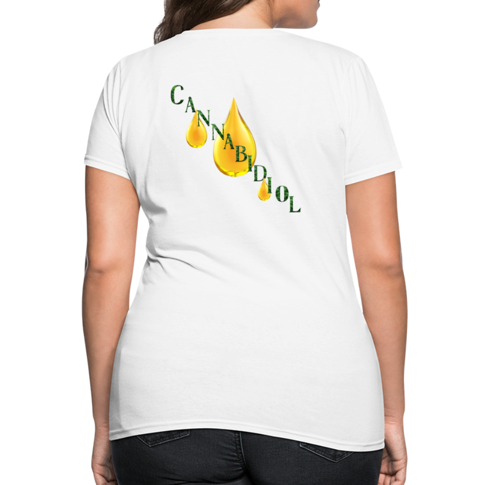 CBD For Chronic Pain Ladies T-Shirt - white