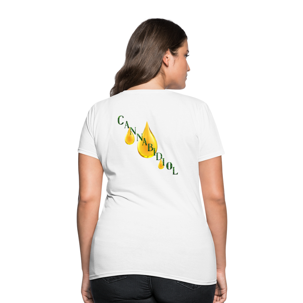 CBD For Chronic Pain Ladies T-Shirt - white