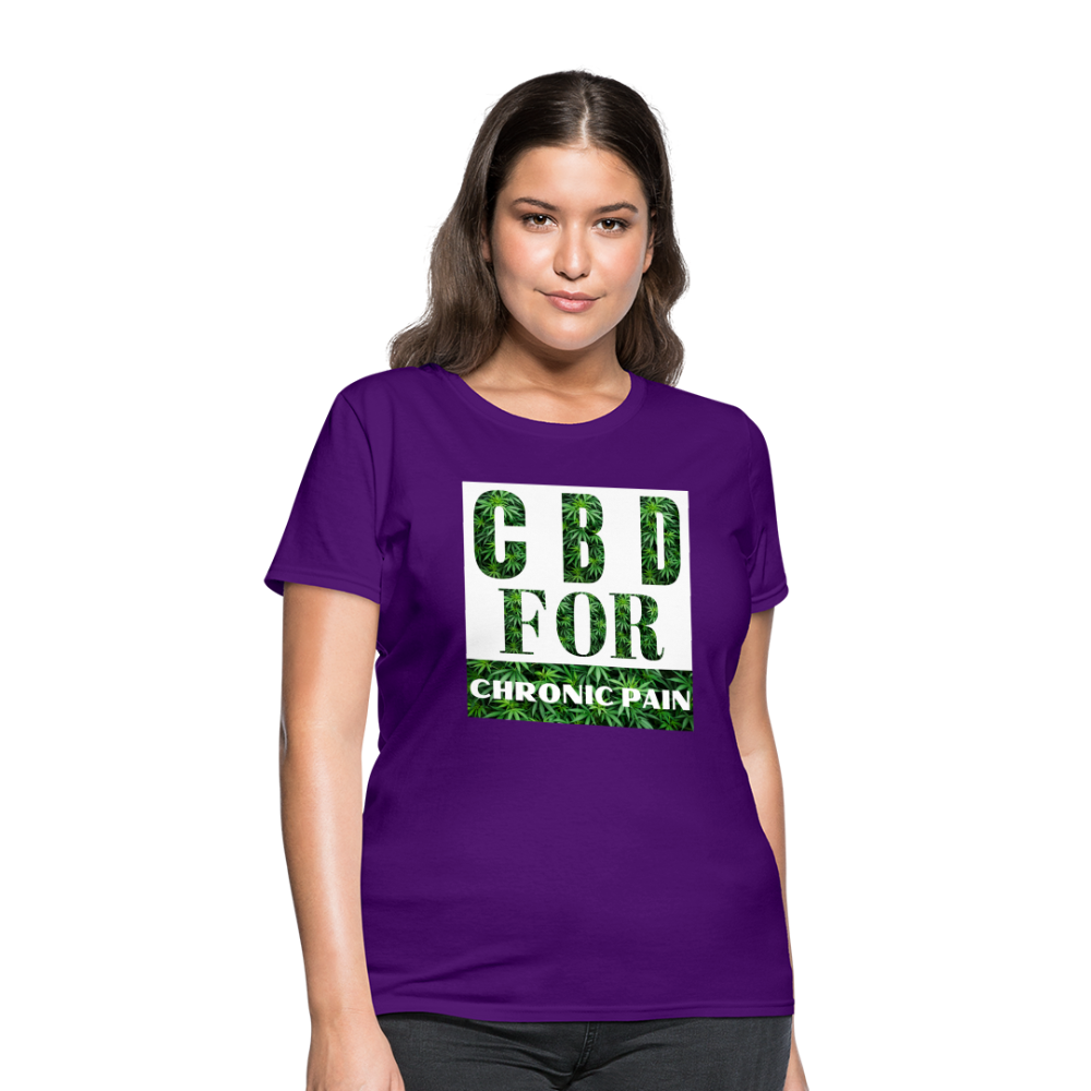 CBD For Chronic Pain Ladies T-Shirt - purple