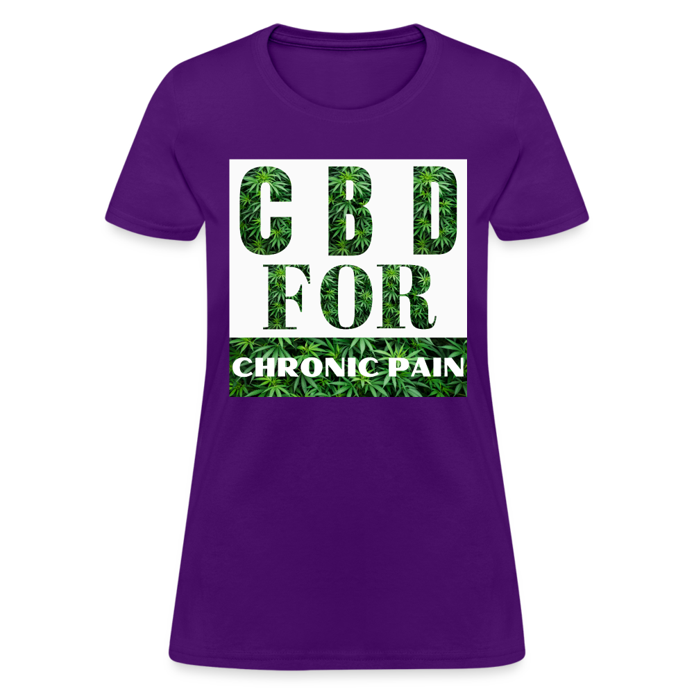 CBD For Chronic Pain Ladies T-Shirt - purple
