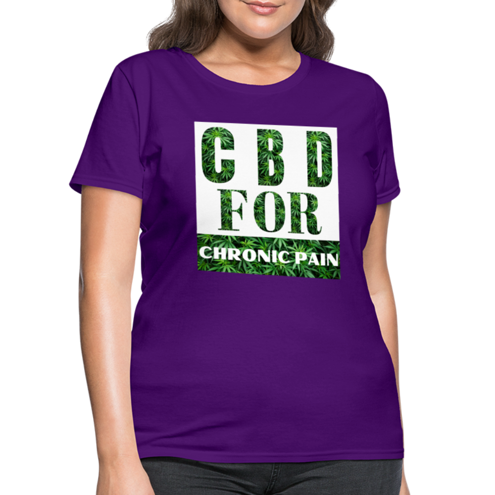 CBD For Chronic Pain Ladies T-Shirt - purple