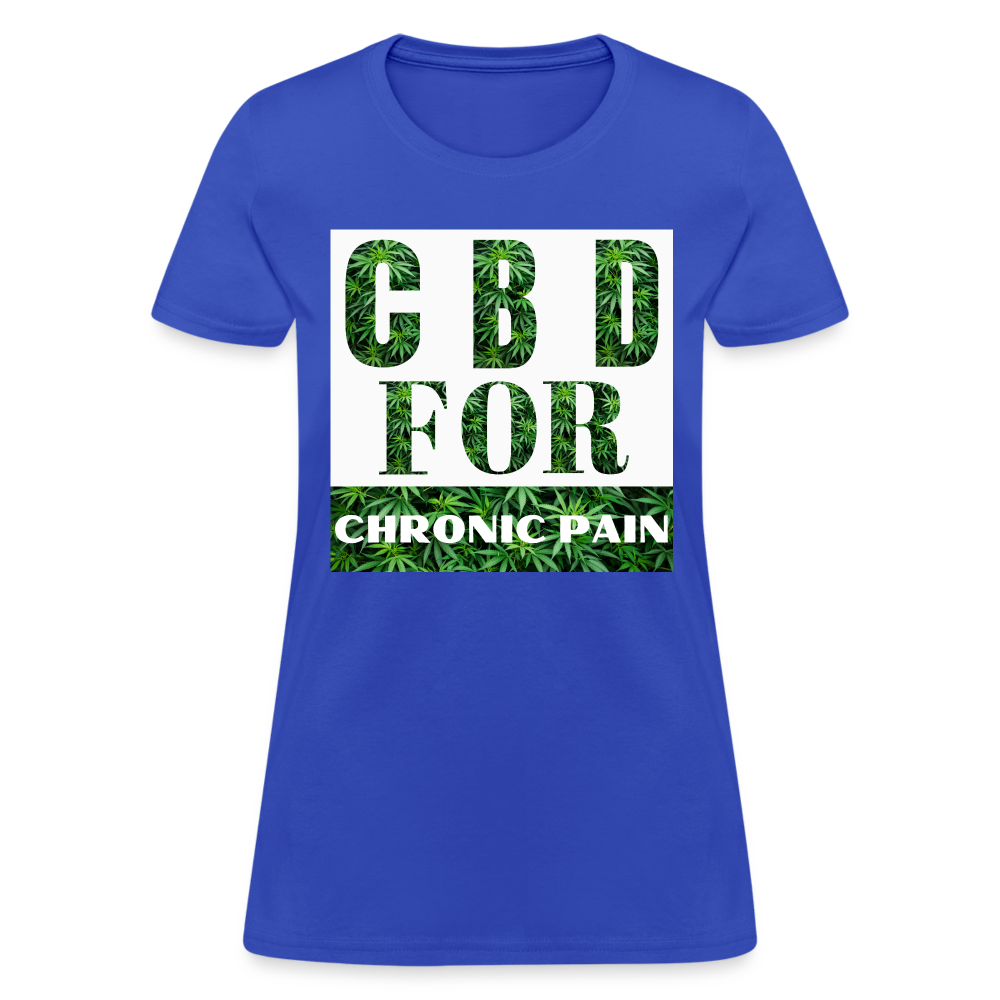 CBD For Chronic Pain Ladies T-Shirt - royal blue