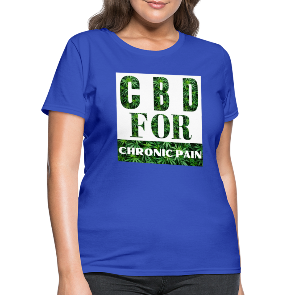CBD For Chronic Pain Ladies T-Shirt - royal blue
