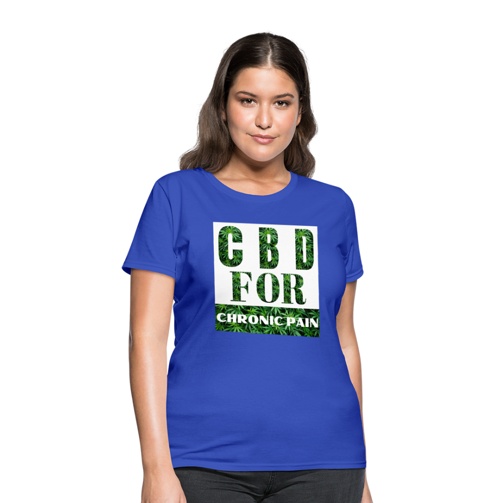 CBD For Chronic Pain Ladies T-Shirt - royal blue