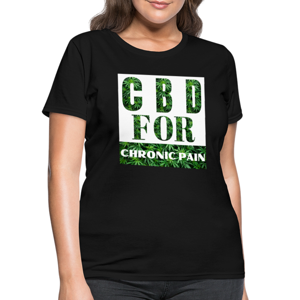 CBD For Chronic Pain Ladies T-Shirt - black