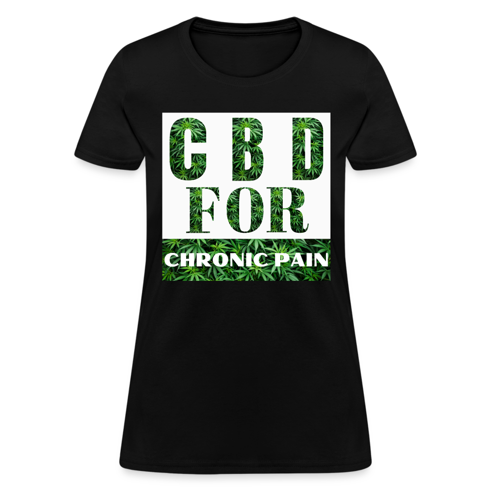 CBD For Chronic Pain Ladies T-Shirt - black