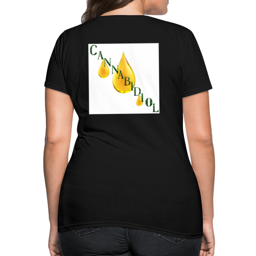 CBD For Chronic Pain Ladies T-Shirt - black