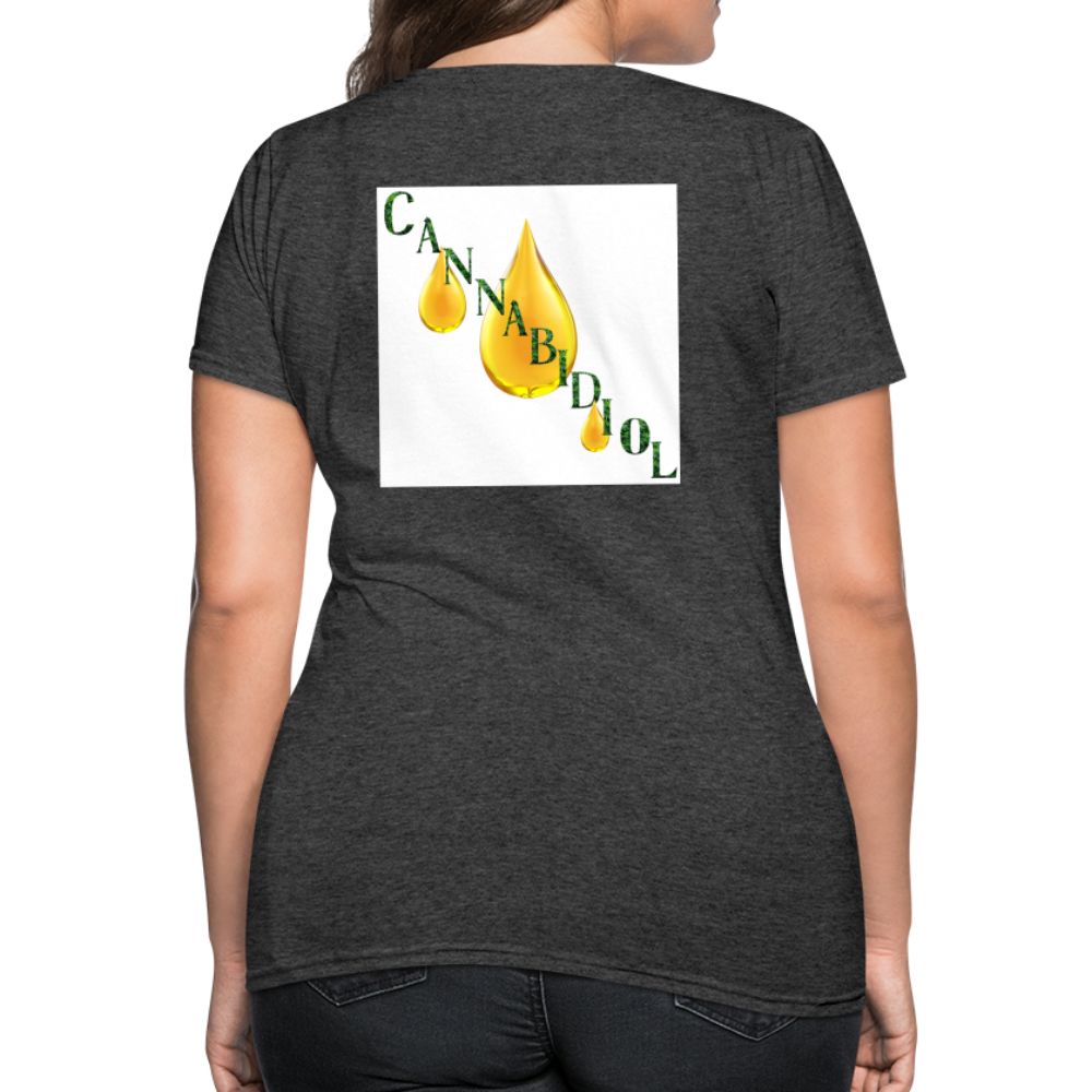 CBD For Chronic Pain Ladies T-Shirt - heather black