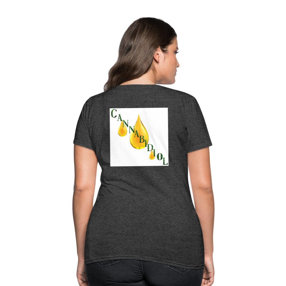 CBD For Chronic Pain Ladies T-Shirt - heather black