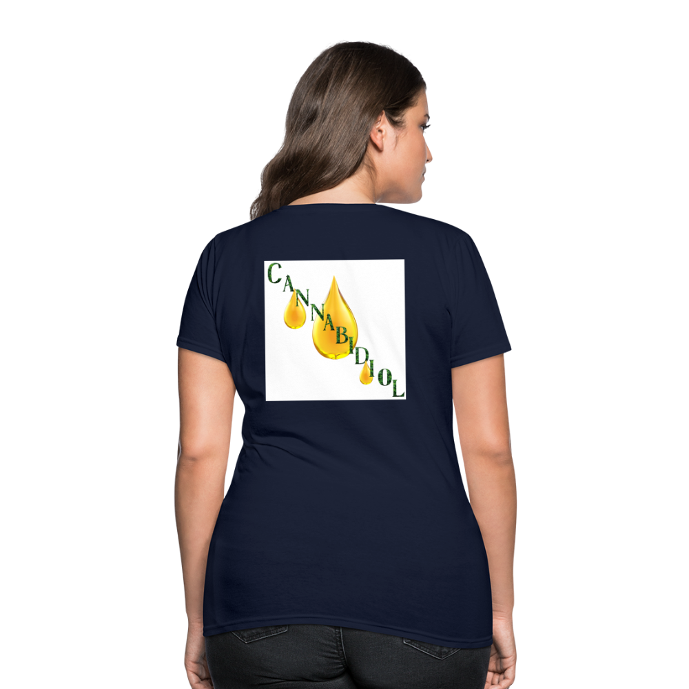 CBD For Chronic Pain Ladies T-Shirt - navy