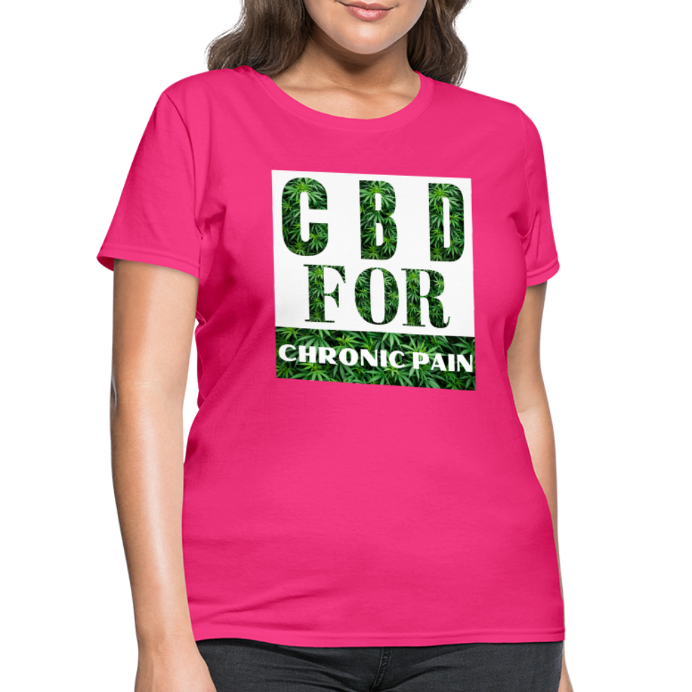 CBD For Chronic Pain Ladies T-Shirt - fuchsia