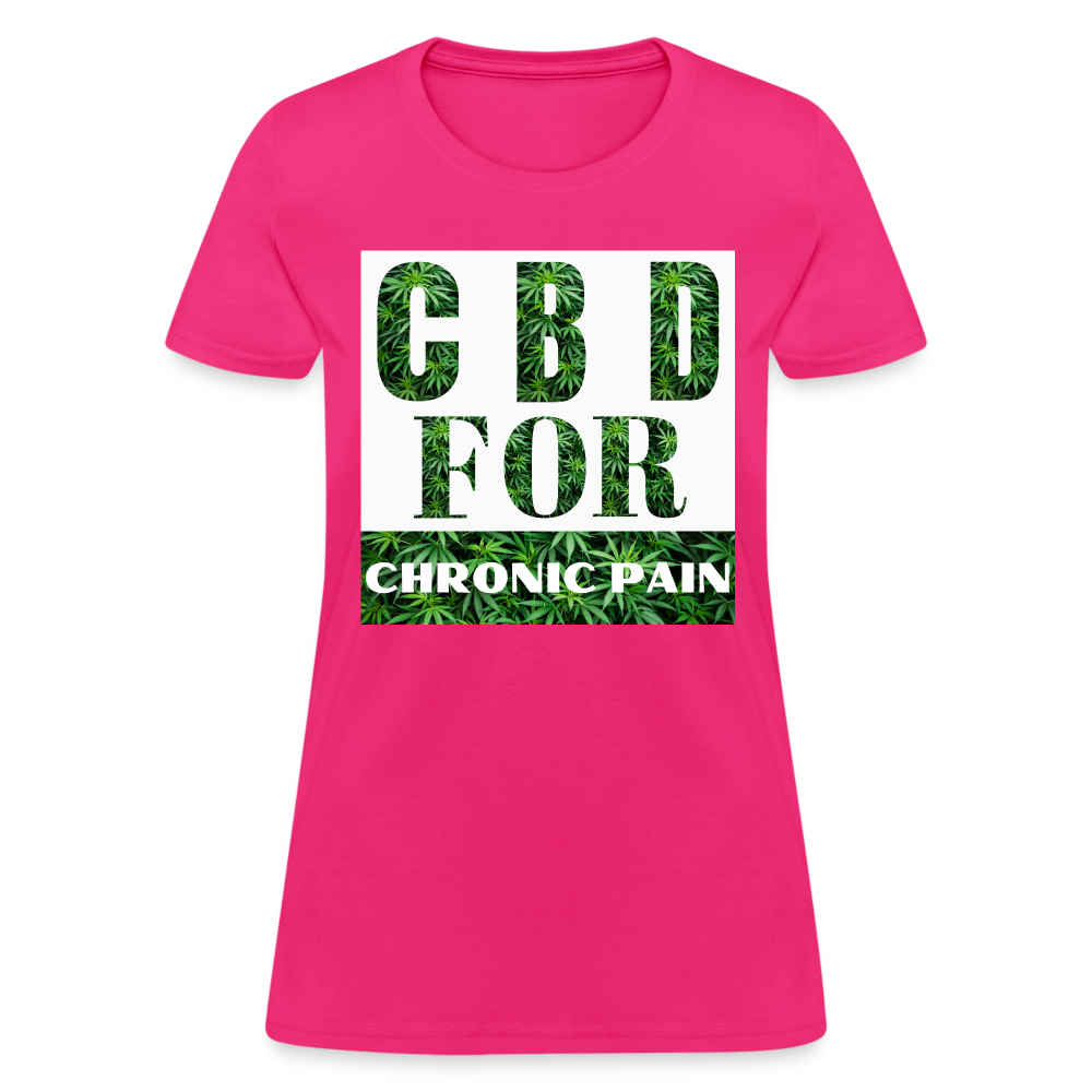 CBD For Chronic Pain Ladies T-Shirt - fuchsia