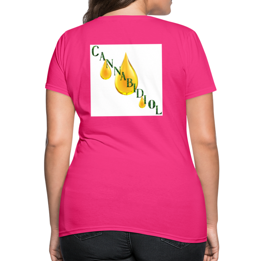 CBD For Chronic Pain Ladies T-Shirt - fuchsia