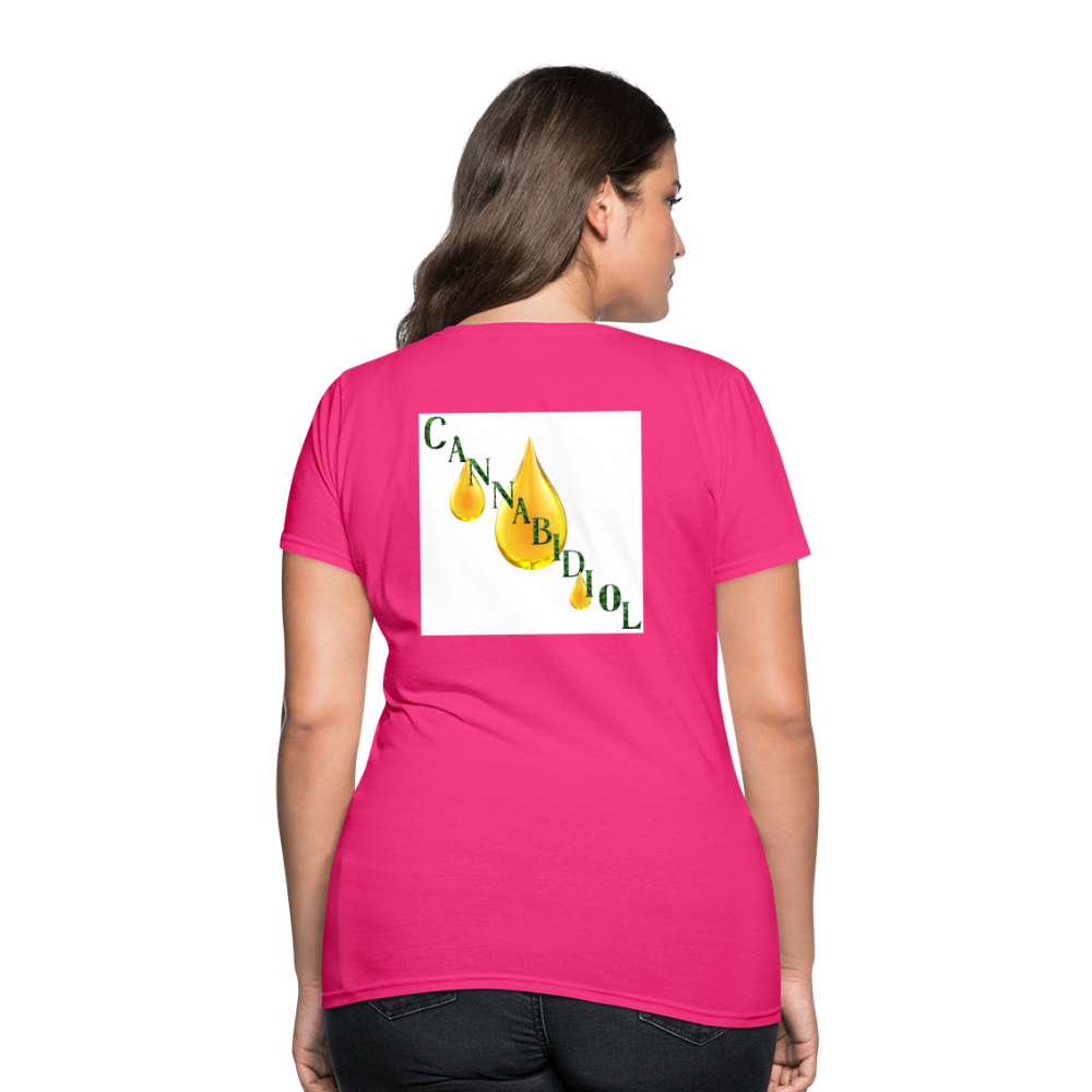 CBD For Chronic Pain Ladies T-Shirt - fuchsia