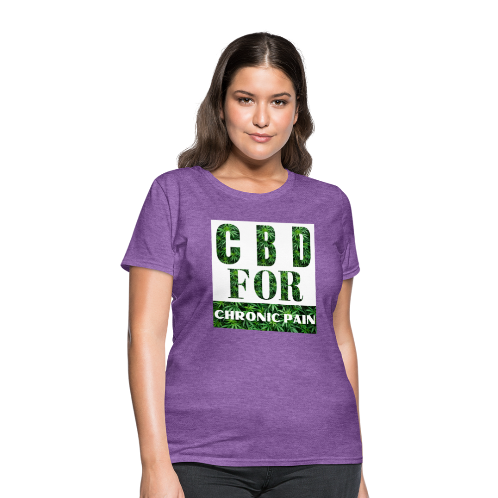 CBD For Chronic Pain Ladies T-Shirt - purple heather